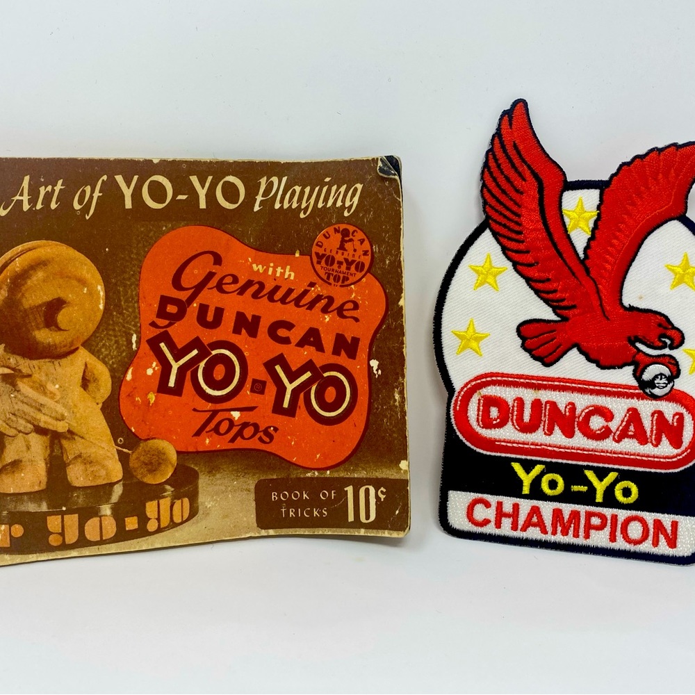 Vintage Duncan Yo-yo patch and book unique men’s Valentine’s Day gift